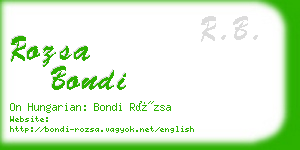 rozsa bondi business card